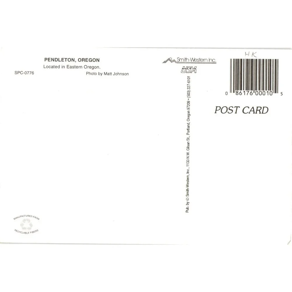 Pendleton Oregon Postcard Smith Western Inc Photo By Matt Johnson